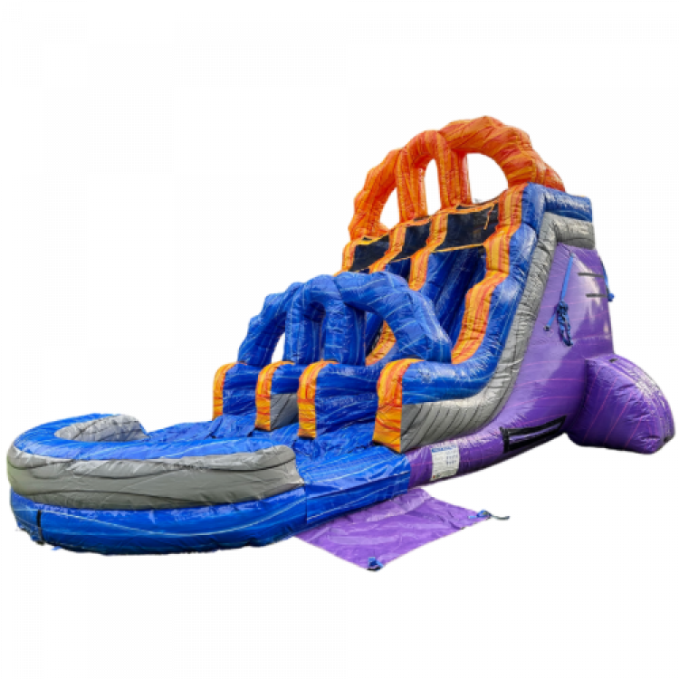 Purple Volcano Dual Lane Slide